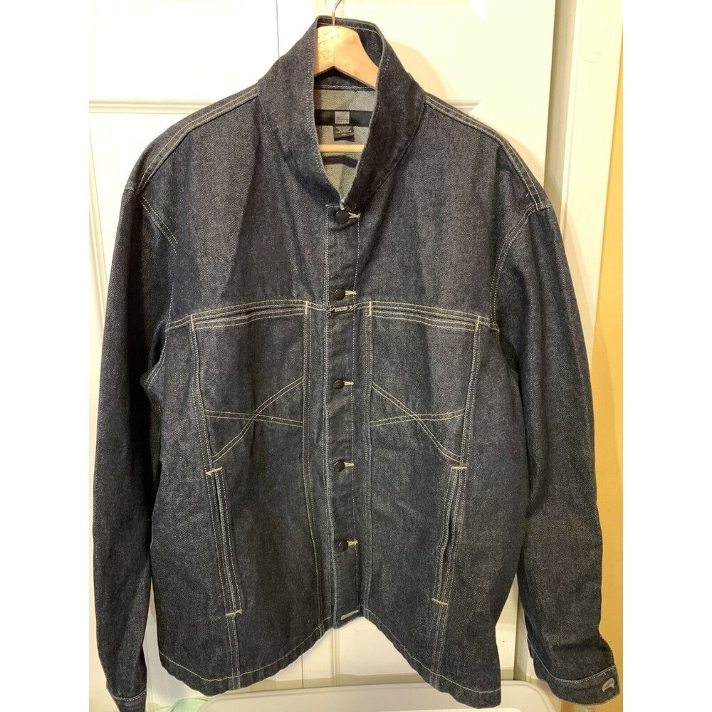 Vtg Marithe Francois‎ Girbaud Blue Denim Trucker Jean Jacket Sz XXL - Picture 7 of 10
